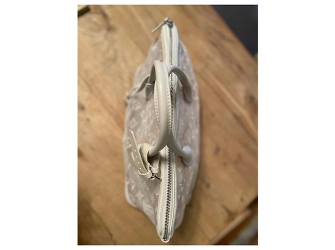 Borsa Louis Vuitton Transparency Lockit East West Bianco - vista 7