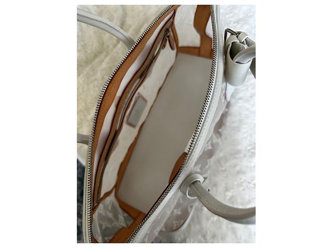Borsa Louis Vuitton Transparency Lockit East West Bianco - vista 9