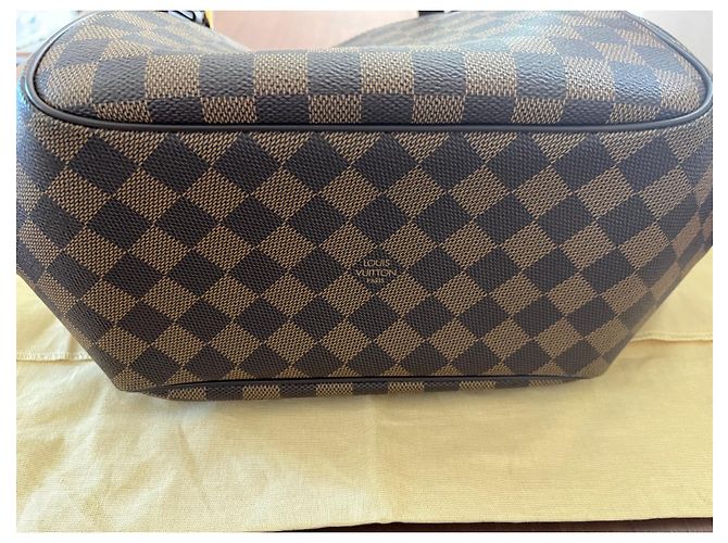 Borsa a mano Louis Vuitton Belem MM Marrone in Tela - vista 2