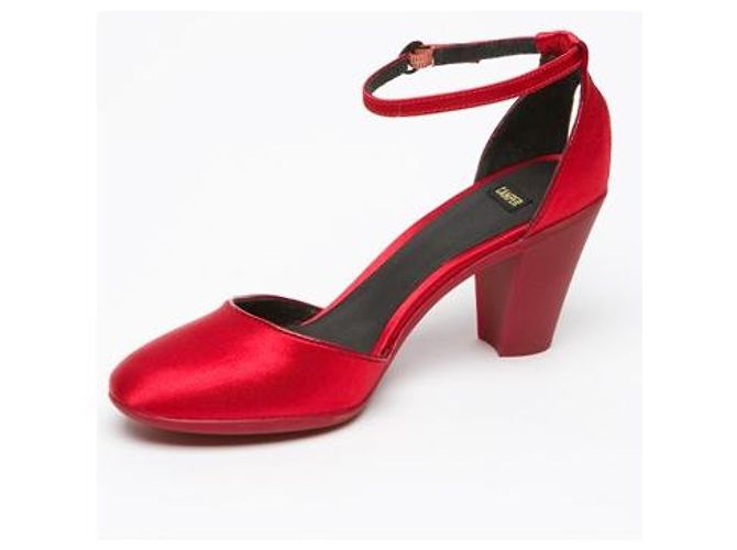 Autre Marque Camper Satin Pumps Rot 7cm Absatz Größe 39 - Ansicht 4