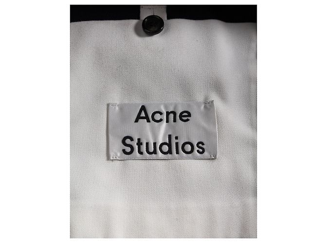 Giacca monopetto Acne Studios in cotone blu navy - vista 3