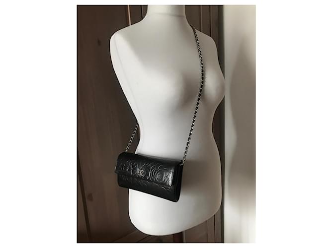 Wallet On Chain Chanel Kamelie WOC Schwarz - Ansicht 2