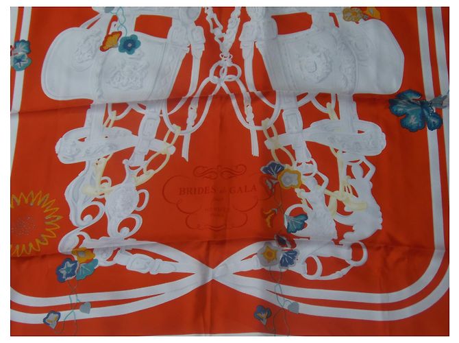 Foulard Hermès in seta Flower Straps 90/90 Multicolore - vista 2