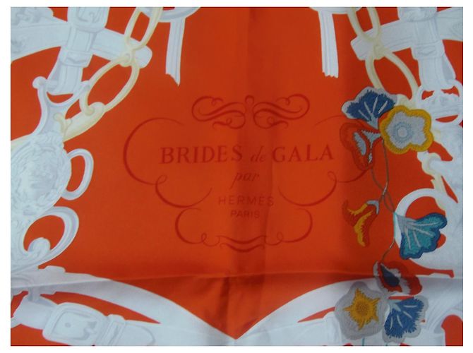 Foulard Hermès in seta Flower Straps 90/90 Multicolore - vista 3