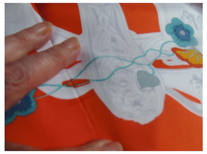 Foulard Hermès in seta Flower Straps 90/90 Multicolore - vista 6