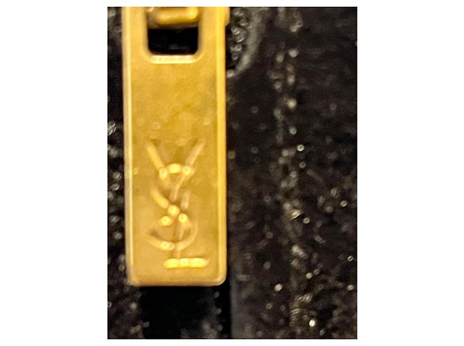 Yves Saint Laurent Botins TripToo YSL com debrum dourado Preto - vista 6