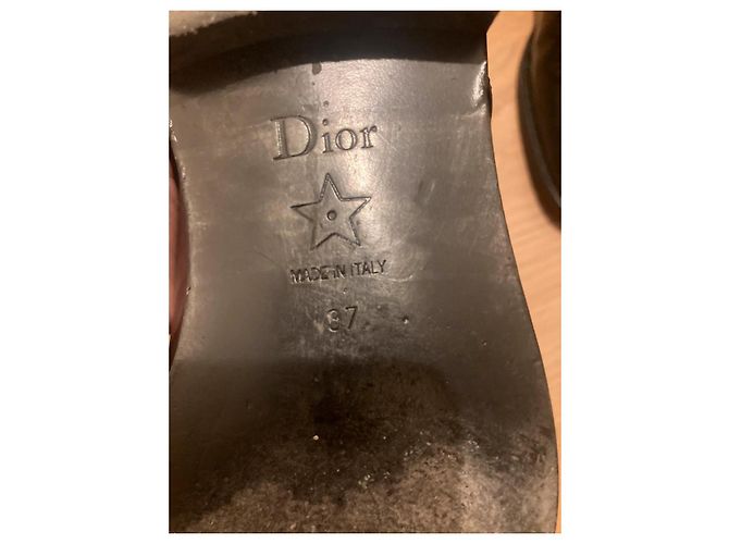 Derbies à lacets vernis Dior Noir - vue 11