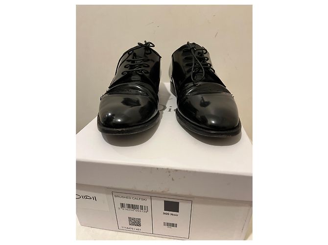 Derbies à lacets vernis Dior Noir - vue 2