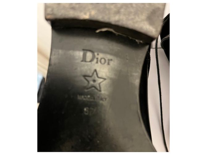 Derbies à lacets vernis Dior Noir - vue 4
