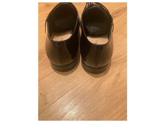 Derbies à lacets vernis Dior Noir - vue 9
