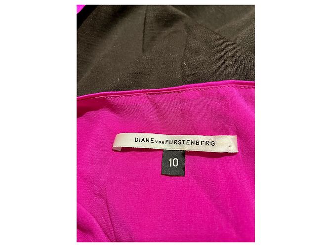 Diane Von Furstenberg DvF Vintage Kitt Kleid Pink Schokolade - Ansicht 5