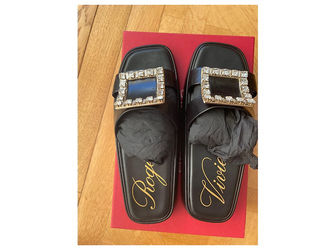 Mules Roger Vivier in pelle nera Nero - vista 2