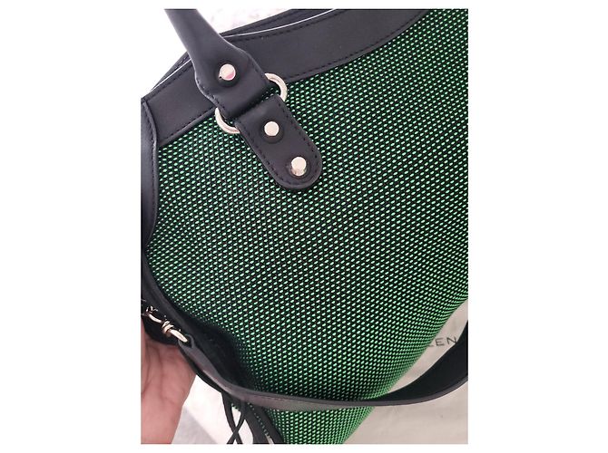 City Bolsa Balenciaga Verde e Amarela - vista 11