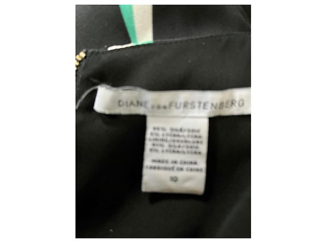 Diane Von Furstenberg Vestido recto "Carpreena Mini" de DvF Negro Blanco Verde - vista 4
