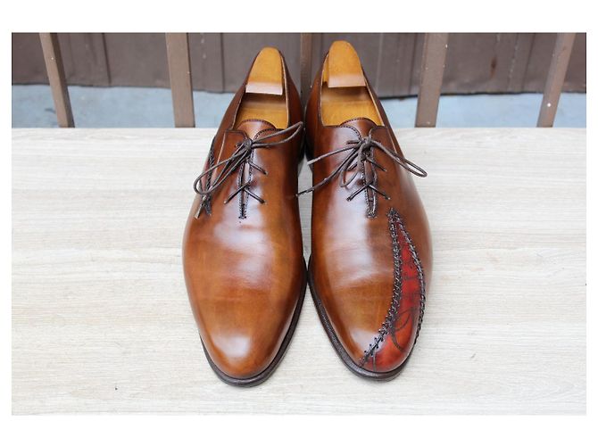 CHAUSSURE BERLUTI RAPIECE RIPRESA EN CUIR SCRITTA 10 / 44 SUPER CONDIZIONI SCARPE DA UOMO Multicolore - vista 2