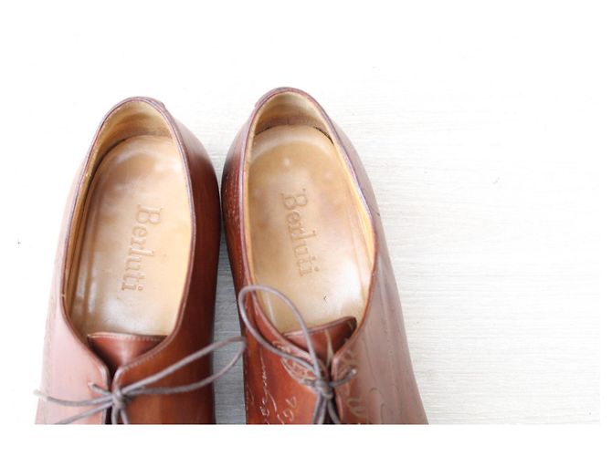 SCARPE BERLUTI ALESSANDRO GALET CUIR SCRITTA 10,5 44,5 SUPER CONDIZIONI SCARPE DA UOMO - vista 10