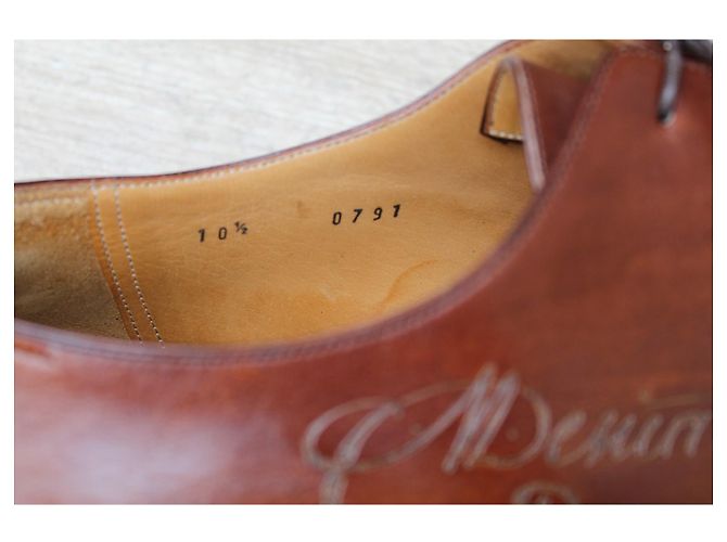 SCARPE BERLUTI ALESSANDRO GALET CUIR SCRITTA 10,5 44,5 SUPER CONDIZIONI SCARPE DA UOMO - vista 11