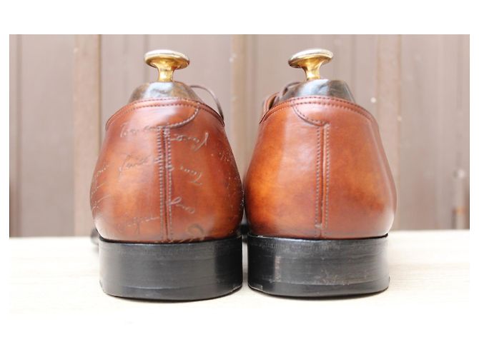 SCARPE BERLUTI ALESSANDRO GALET CUIR SCRITTA 10,5 44,5 SUPER CONDIZIONI SCARPE DA UOMO - vista 5