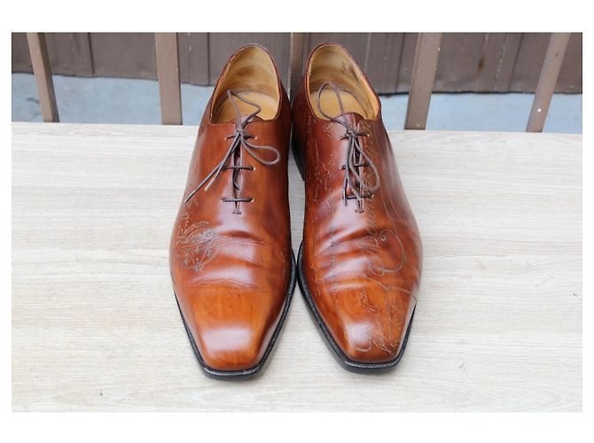 SCARPE BERLUTI ALESSANDRO GALET CUIR SCRITTA 10,5 44,5 SUPER CONDIZIONI SCARPE DA UOMO - vista 8