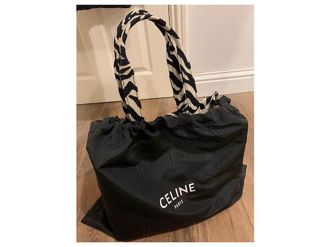 Autre Marque CELINE | Zebra Patterns Stile Casual Pelle di vitello unisex Tessuti misti Nero Beige Stampa zebra - vista 2