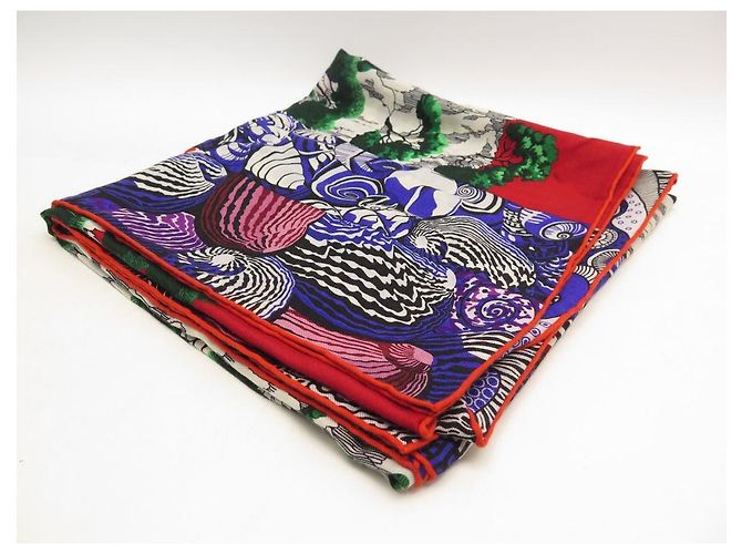 Aline Hermès NEW HERMES SCIALLE NAP IN PARADISE CASHMERE E SETA + SCATOLA SCIALLE SCIALLE Multicolore - vista 7