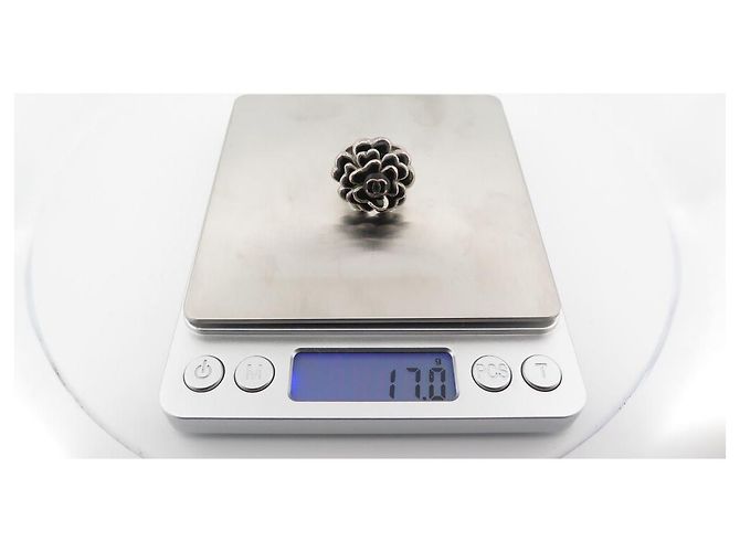CHANEL CAMELIA T-RING 52 RING AUS SILBERMETALL UND SCHWARZEM EMAILLE SCHWARZEM EMAILLE - Ansicht 4