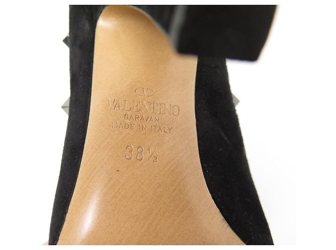 ZAPATOS BOTAS VALENTINO QW2S0H82ROCKSTUD DIW 38.5 Botas de ante negro - vista 4