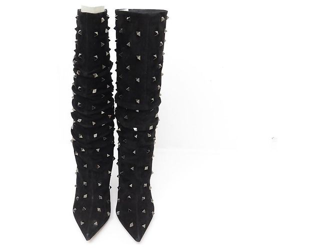 ZAPATOS BOTAS VALENTINO QW2S0H82ROCKSTUD DIW 38.5 Botas de ante negro - vista 5