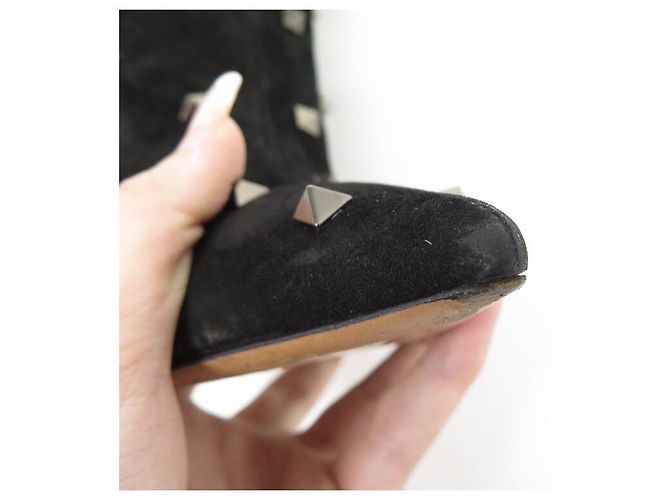 ZAPATOS BOTAS VALENTINO QW2S0H82ROCKSTUD DIW 38.5 Botas de ante negro - vista 8