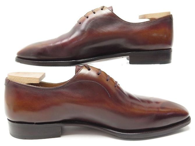 SCARPE CORTHAY RICHELIEU 4 garofani 8.5 42.5 PELLE PATINA + SCARPE Marrone - vista 2