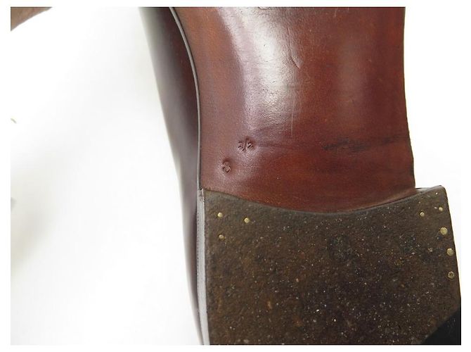 SCARPE CORTHAY RICHELIEU 4 garofani 8.5 42.5 PELLE PATINA + SCARPE Marrone - vista 3