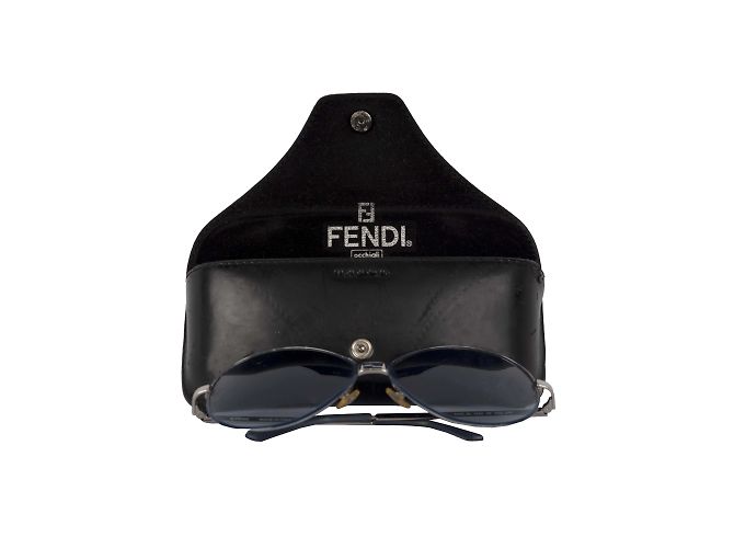 Fendi Oval Gradient Aviator Sunglasses Blue - view 7