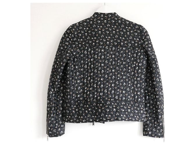 Jaqueta acolchoada de algodão floral masscob Preto - vista 3