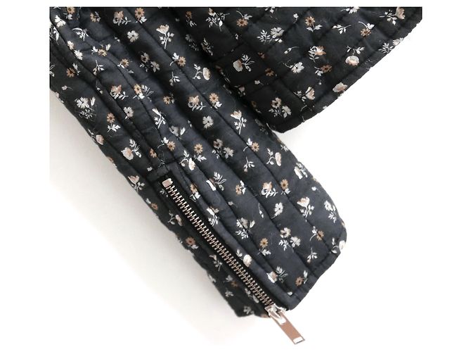 Jaqueta acolchoada de algodão floral masscob Preto - vista 4