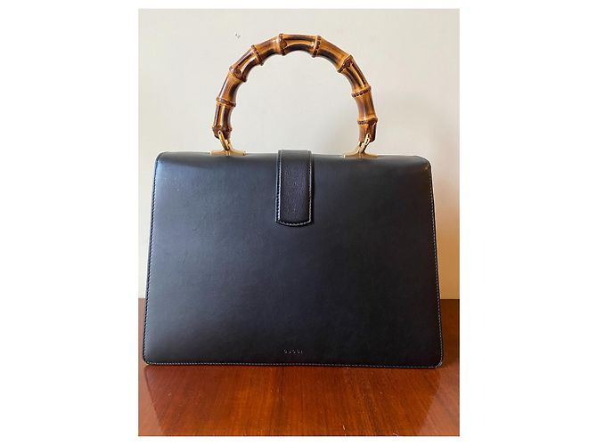 Gucci blu marino, Verde e Rosso Pelle di vitello liscia Pelle Large Dionysus Bamboo Blu navy - vista 14