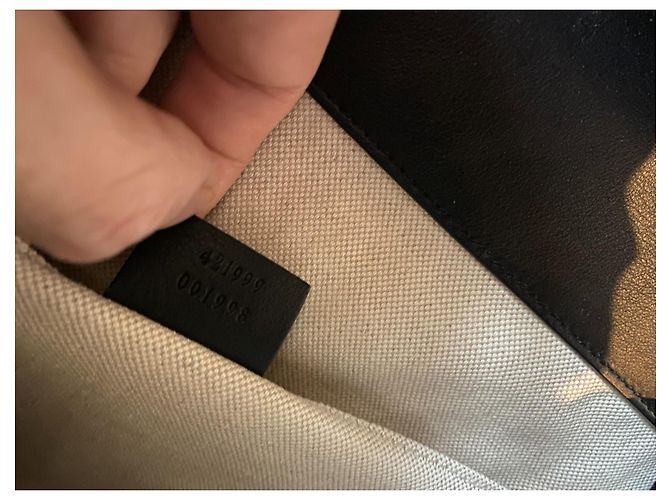 Gucci blu marino, Verde e Rosso Pelle di vitello liscia Pelle Large Dionysus Bamboo Blu navy - vista 3