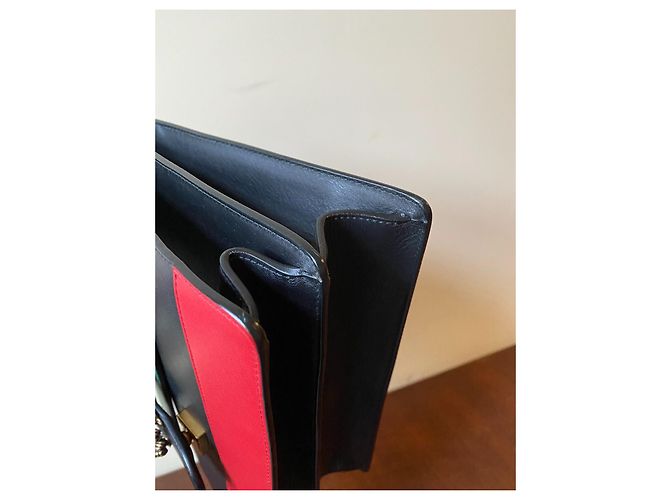Gucci blu marino, Verde e Rosso Pelle di vitello liscia Pelle Large Dionysus Bamboo Blu navy - vista 7