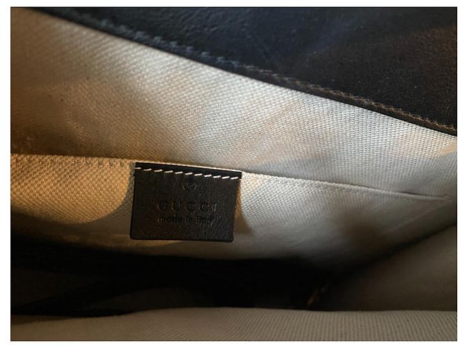Gucci blu marino, Verde e Rosso Pelle di vitello liscia Pelle Large Dionysus Bamboo Blu navy - vista 8