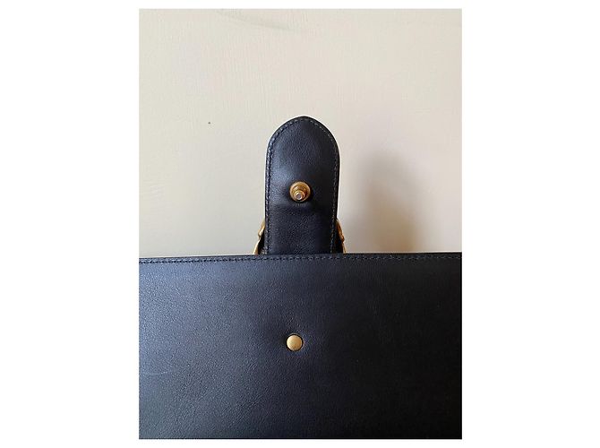 Gucci blu marino, Verde e Rosso Pelle di vitello liscia Pelle Large Dionysus Bamboo Blu navy - vista 9