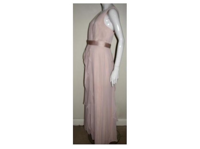 Vera Wang Errötendes, gekräuseltes Abendkleid Pink - Ansicht 2