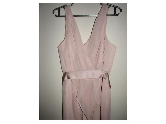 Vera Wang Errötendes, gekräuseltes Abendkleid Pink - Ansicht 3