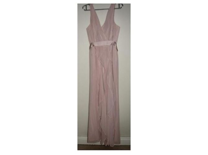Vera Wang Errötendes, gekräuseltes Abendkleid Pink - Ansicht 4