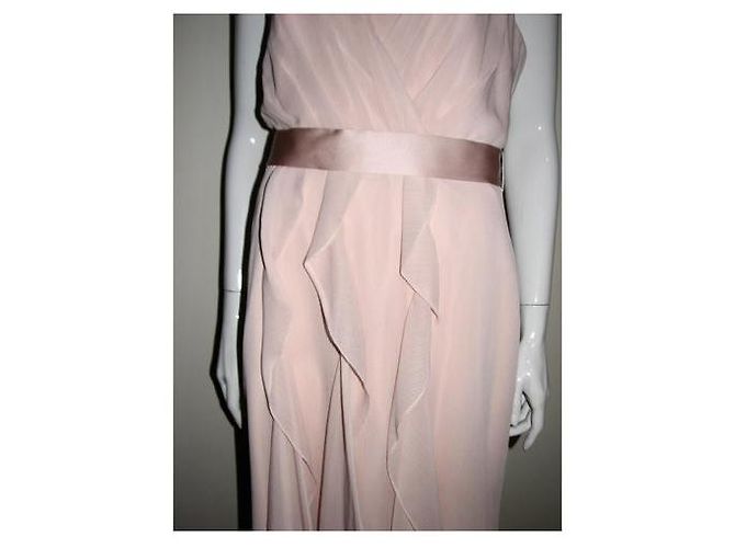 Vera Wang Errötendes, gekräuseltes Abendkleid Pink - Ansicht 5