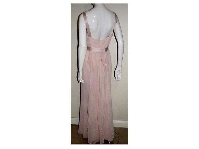 Vera Wang Errötendes, gekräuseltes Abendkleid Pink - Ansicht 6