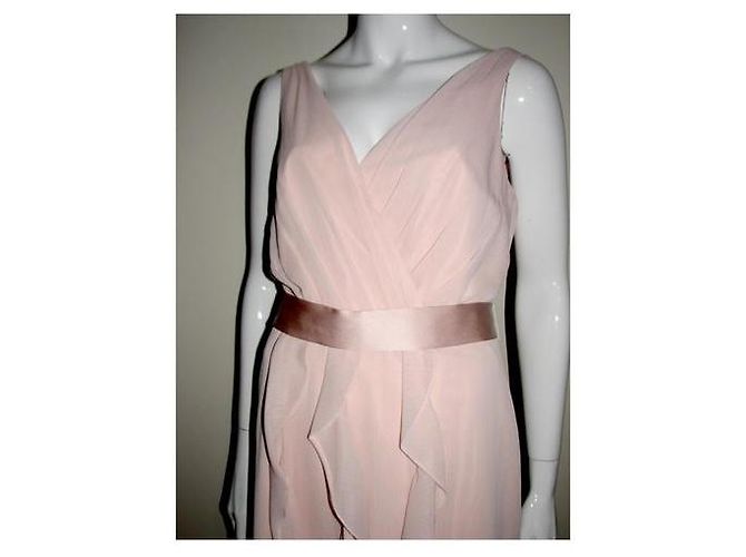 Vera Wang Errötendes, gekräuseltes Abendkleid Pink - Ansicht 7