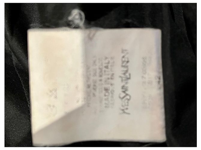 Yves Saint Laurent Vestido de seda bouclé en blanco y negro de YSL - vista 5