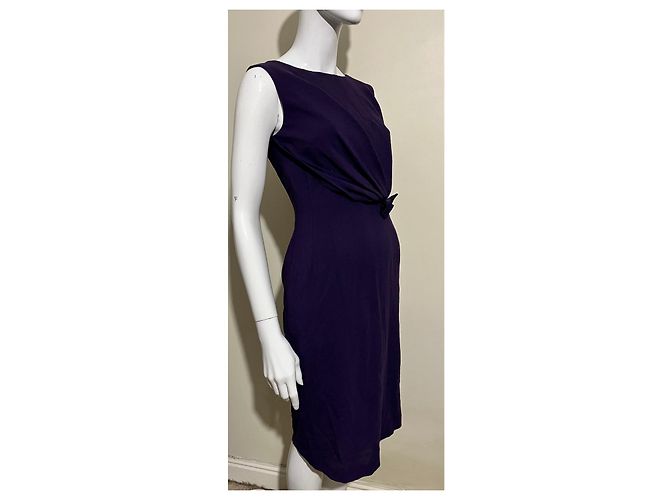 Alberta Ferretti vestido violeta de mezcla de lana Morado oscuro - vista 3