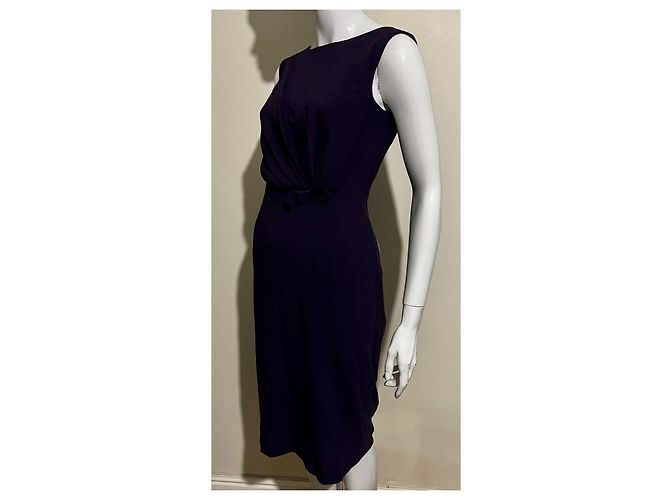 Alberta Ferretti vestido violeta de mezcla de lana Morado oscuro - vista 4