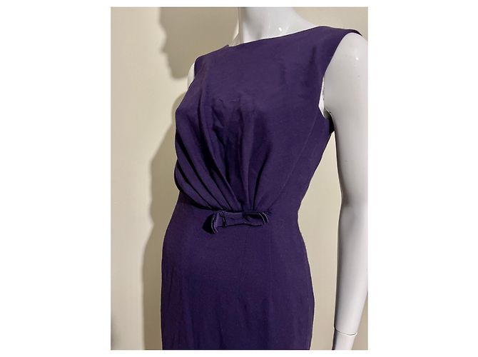 Alberta Ferretti vestido violeta de mezcla de lana Morado oscuro - vista 5