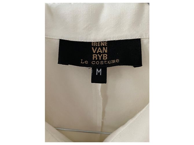 Irene Van Ryb Irène Van Ryb "Le Costume" Gerade geschnittene Jacke aus elfenbeinfarbenem Leinengemisch Beige - Ansicht 8